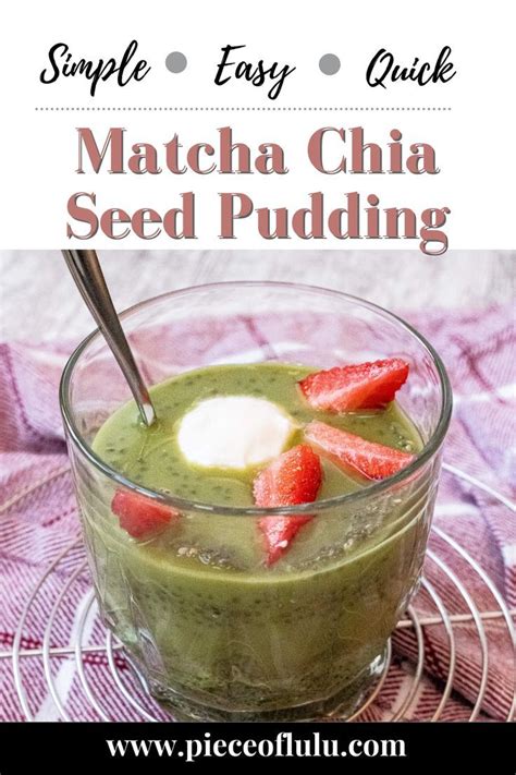 Simple Matcha Chia Seed Pudding The Michigan Dietitian Receita