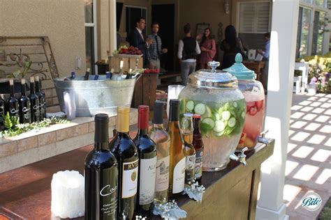 A Well Designed Self Serve Bar For An Intimate Wedding With Our