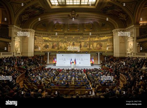 22 January 2023 France Paris German Chancellor Olaf Scholz Spd