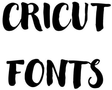 Printable Cricut Font List