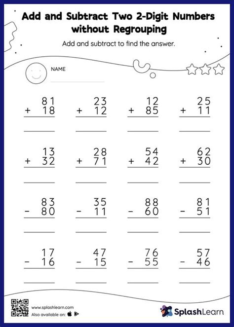 Adding 2 Two Digit Numbers Without Regrouping