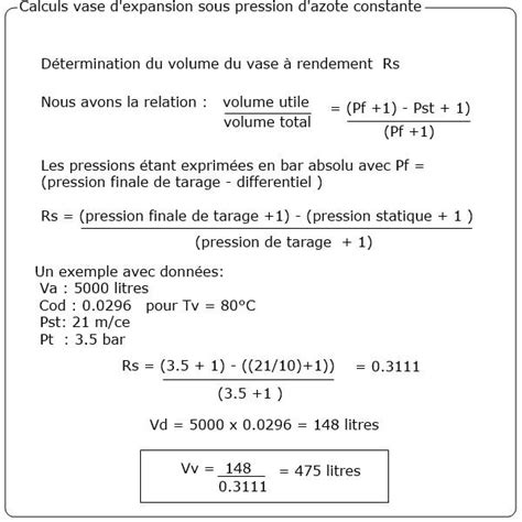 Mise à jour 116 imagen formule calcul vase d expansion fr