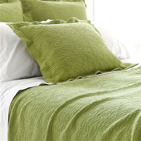 Pine Cone Hill Scramble Key Lime Matelassé Coverlet Home Bedroom