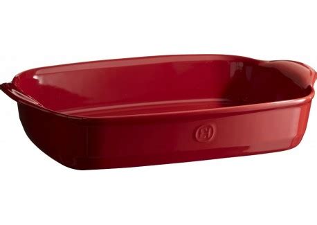 Emile Henry Plat Four Rectangulaire Large X Cm Rouge Grand Cru