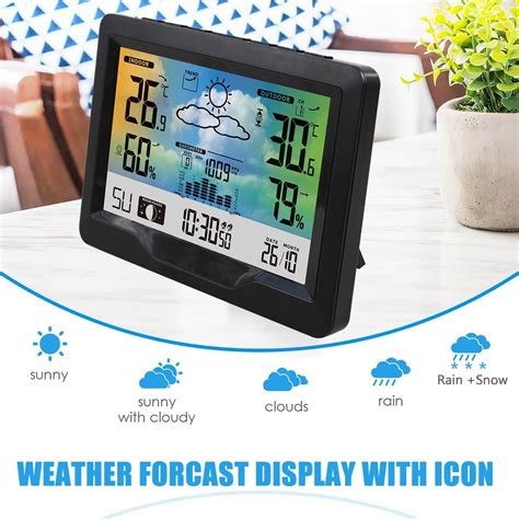 Wireless Weather Station Indoor Outdoor Weather Forecast Station with ...