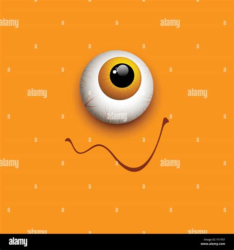 Funny Halloween Greeting Card Monster Eyes Vector Illustration Stock