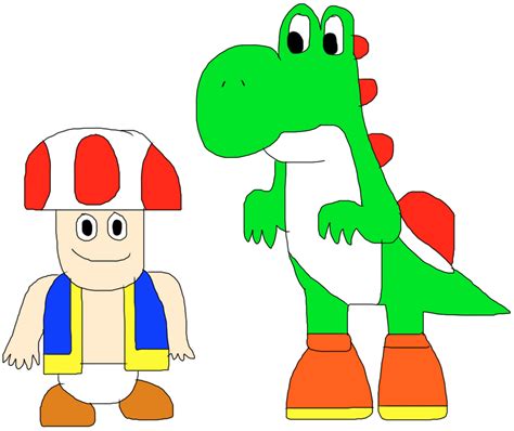 Yoshi and Toad by jacobyel on DeviantArt