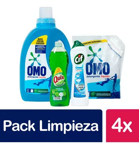 Omo Pack Detergente L Quido Botella Doypack Quix Cif Cuotas Sin