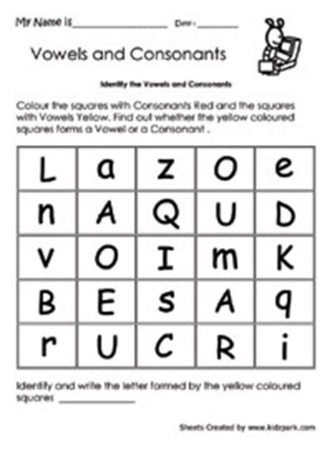 Vowel And Consonant Letters Sorting Worksheet Englishbix Worksheets