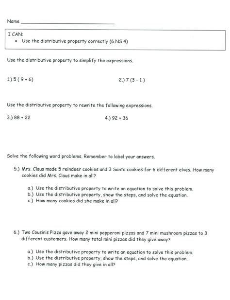 Distributive Property Problems Math The Distributive — db-excel.com