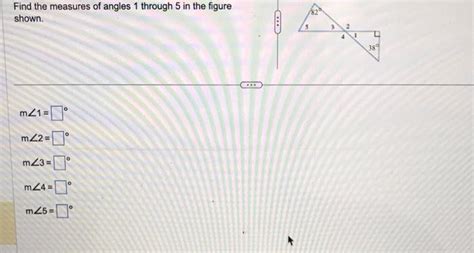 Solved Find The Measures Of Angles Through In The Figure Chegg