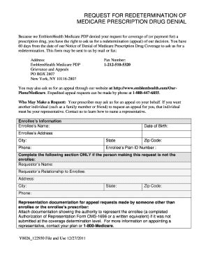 Fillable Online Coverage Redetermination Request Form Pdf