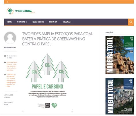 Campanha Anti Greenwashing Em Destaque Two Sides Brasil