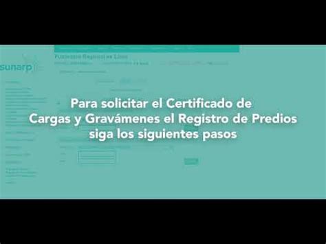 Solicita El Certificado De Cargas Y Grav Menes Del Registro De Predios