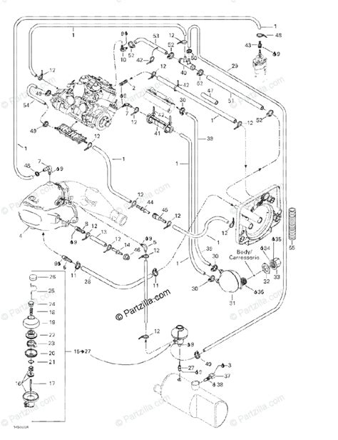 Sea Doo Personal Watercraft 2002 Oem Parts Diagram For Cooling System