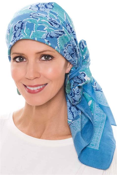 Cotton Scarf | Woodblock Head Scarves | Cancer Patients