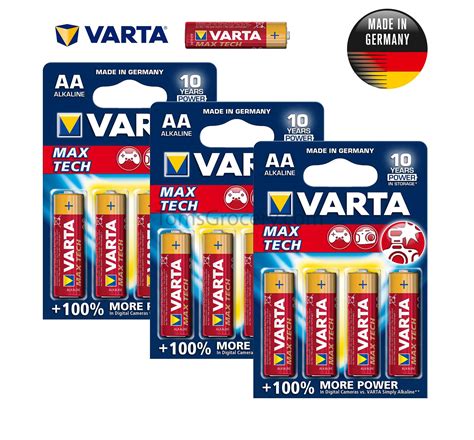 X Varta Max Tech Aa Lr Mn V Hi Fi German Batteries