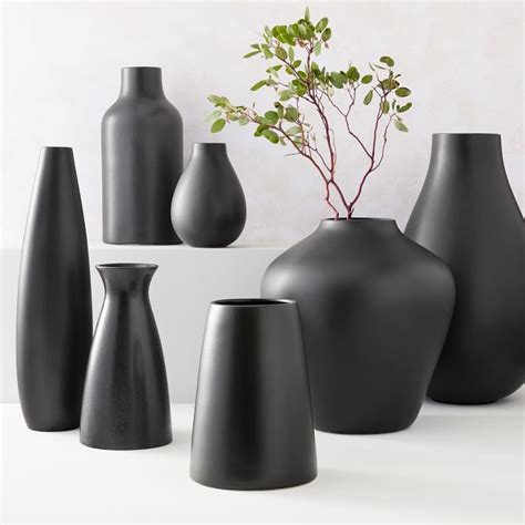 Pure Black Ceramic Vases Black Vase White Ceramic Vases Ceramic Vases