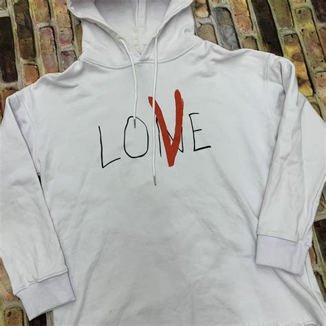 Vlone Love Hoodie In White Mens M Shows Signs Of Depop