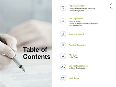 Table Of Contents Ppt PowerPoint Presentation Layouts Example Introduction