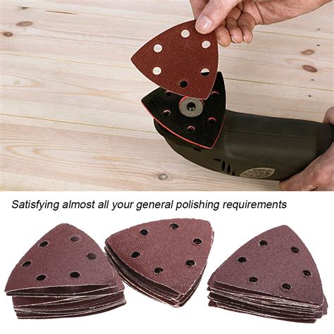 50pcs Grit Sander Sanding Polishing Paper Pads Triangular Abrasive