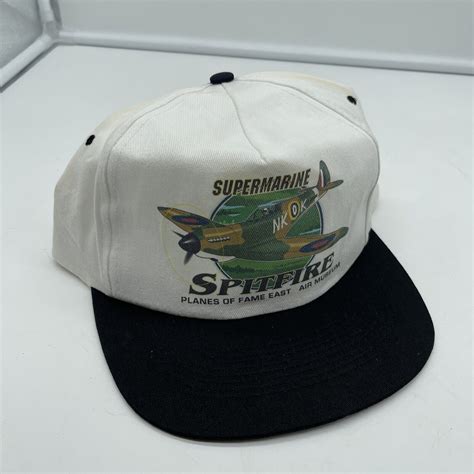 Vintage Snapback Hat Supermarine Spitfire Planes Of F Gem