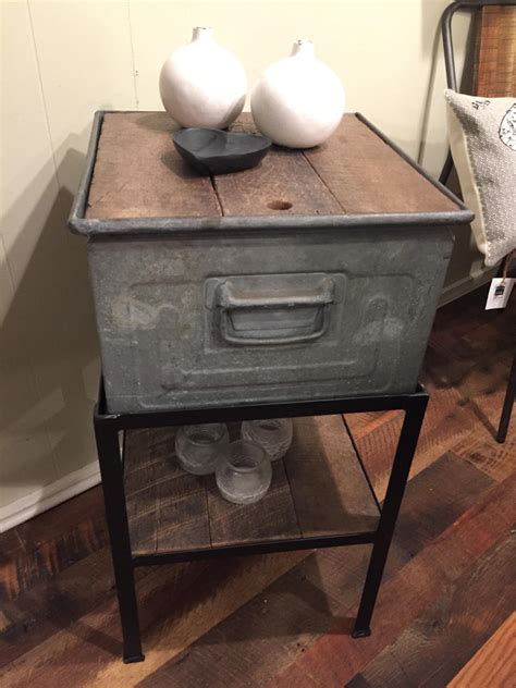 Galvanized Metal Side Table Atelier Yuwa Ciao Jp