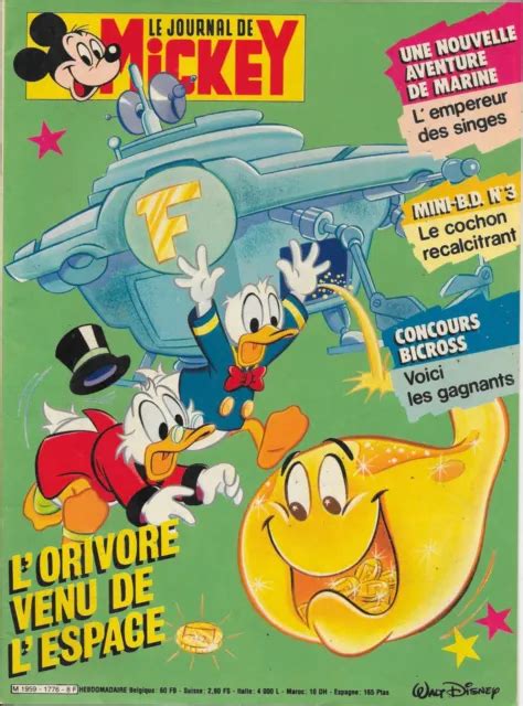 LE JOURNAL DE Mickey Nouvelle Série N1776 Juillet 1986 TBE EUR 4