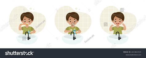 Dental Hygiene Collection Cartoon Kid Cute Stock Vector (Royalty Free) 2213611515 | Shutterstock