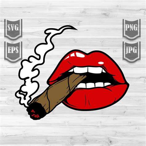 Sexy Red Lips Smoking Joint Smoking Cannabis Joint Svg Smoking Marijuana Svg Red Lips Svg Cut ...