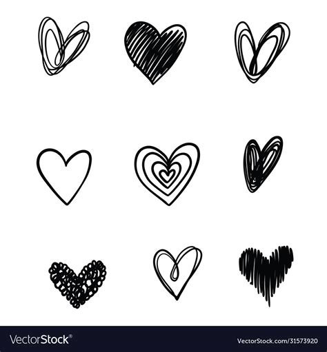 Hand Drawn Heart Vector