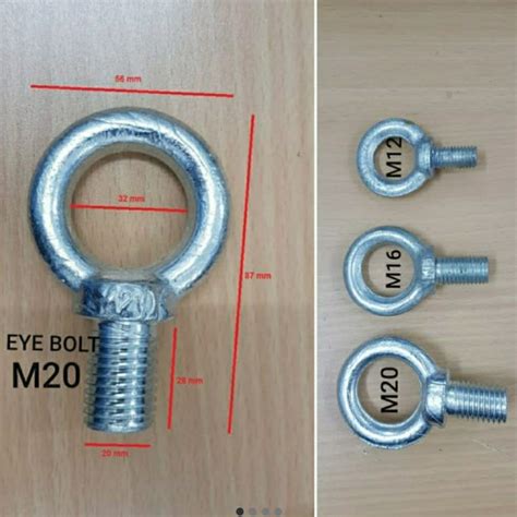 Jual Eye Bolt M14 Baut Mata Baut Gantungan Eyebolt Jakarta