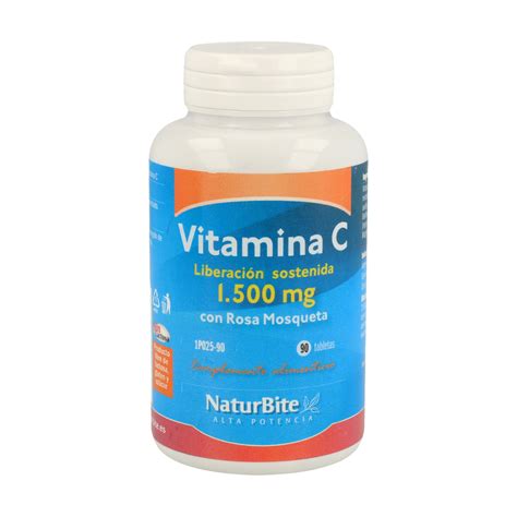 Vitamina C 1500 Mg Con Rosa Mosqueta 90 Comprimidos De 1500mg De