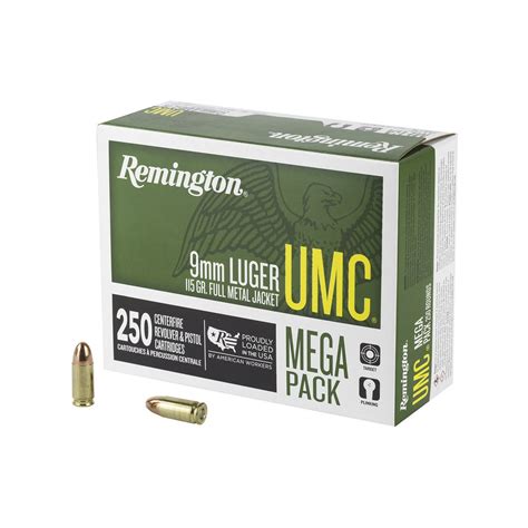 Remington Umc 9mm 115 Gr Mega Pack 250 Rounds