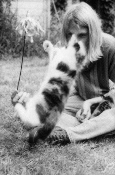 Candid Photographs of Kurt Cobain Playing With His Cats ~ Vintage Everyday