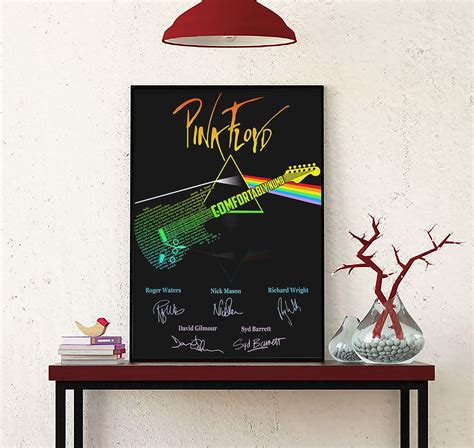 Pink Floyd Comfortably Numb Lyrics Poster The Wall Pink Etsy