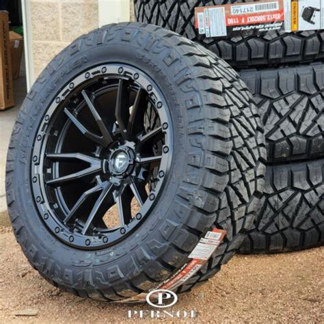 Fuel D679 Rebel Black Wheels 20x10 6x55 And Nitto Ridge Grappler 33 Set