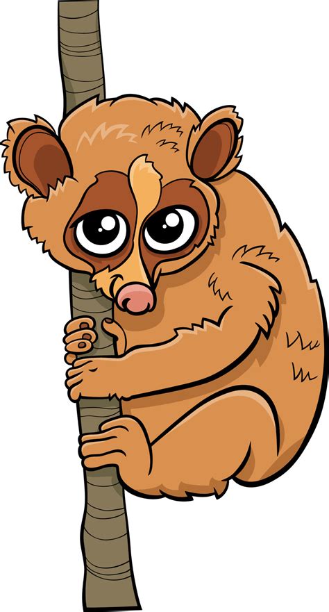 cartoon slow loris comic animal character 5168717 Vector Art at Vecteezy