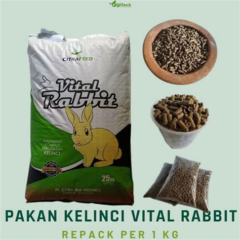 Jual PELET PAKAN MAKANAN KELINCI VITAL RABBIT 1 KG CITRAFEED VITAL