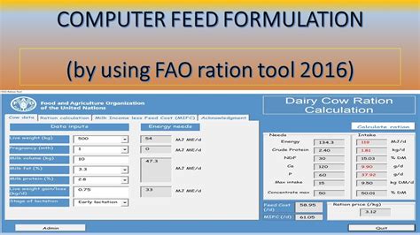 Aviación Repegar sabiduría feed ration calculator lavandería Pasivo Reunión