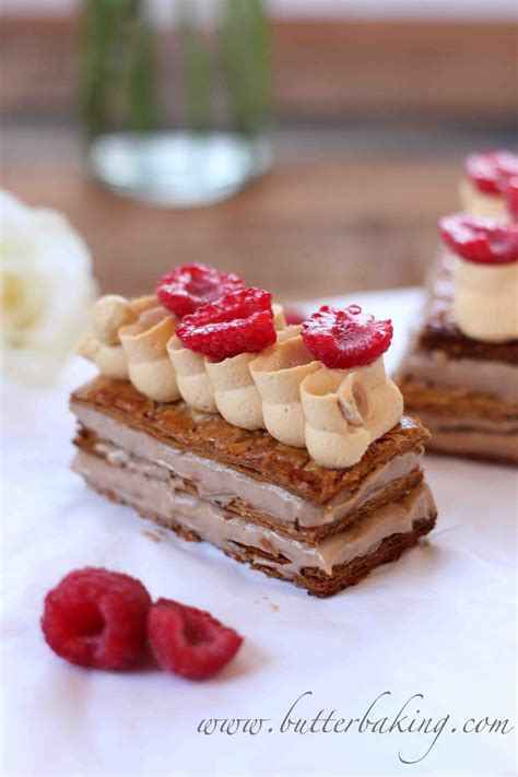 Hazelnut Raspberry And Salted Caramel Mille Feuille Butter Baking