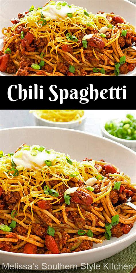 Chili Spaghetti - melissassouthernstylekitchen.com