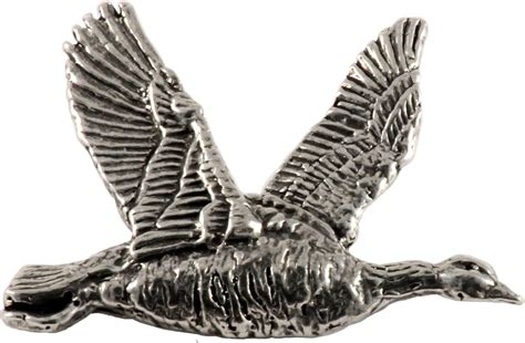 White Fronted Goose Pewter Pin B002 Uk Jewellery