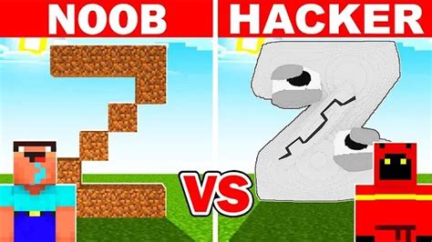 Noob Vs Hacker I Cheated In A Alphabet Lore Build Challenge Letter Z