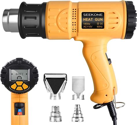 Heat Gun Seekone W Hot Air Gun Kit With Large Digital Lcd Display