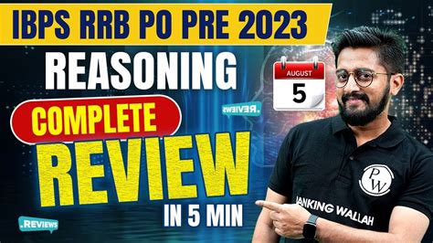 Ibps Rrb Po Pre 2023 Reasoning Complete Review 5 August All Shifts