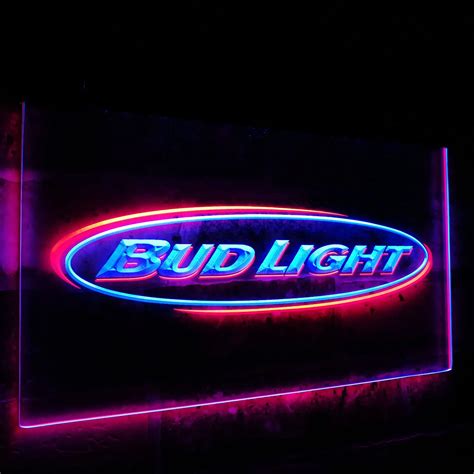 Aliexpress Buy Bud Light Beer Bar Decoration Gift Dual Color Led