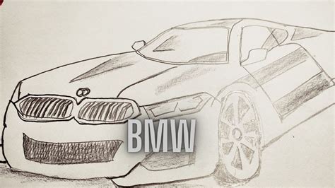 How To Draw Bmw Car Step By Step Youtube