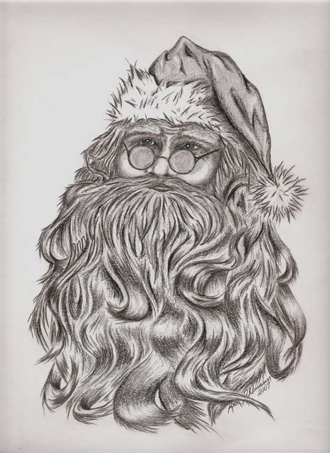 Santa Pencil Sketch At Explore Collection Of Santa