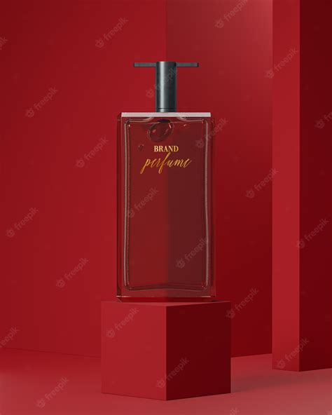 Premium PSD | Perfume bottle logo mockup